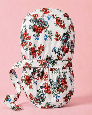 Painted flowers Ponytail Cap ( ورود مطبوعة ) Harmony