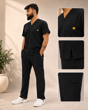 Men Scrub (black ) Harmony