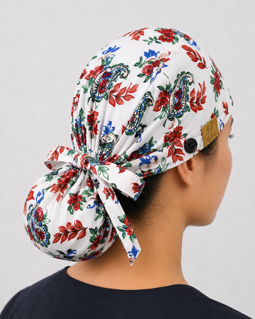 Painted flowers Ponytail Cap ( ورود مطبوعة ) Harmony