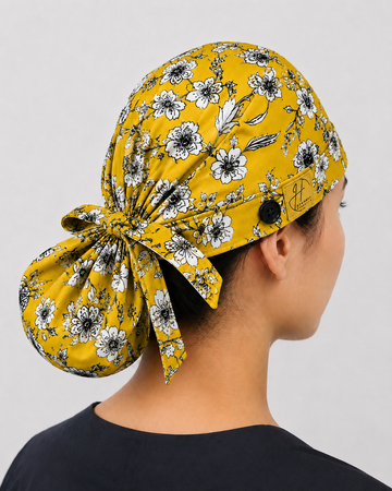Yellow flowers Ponytail Cap ( ورود صفراء ) Harmony