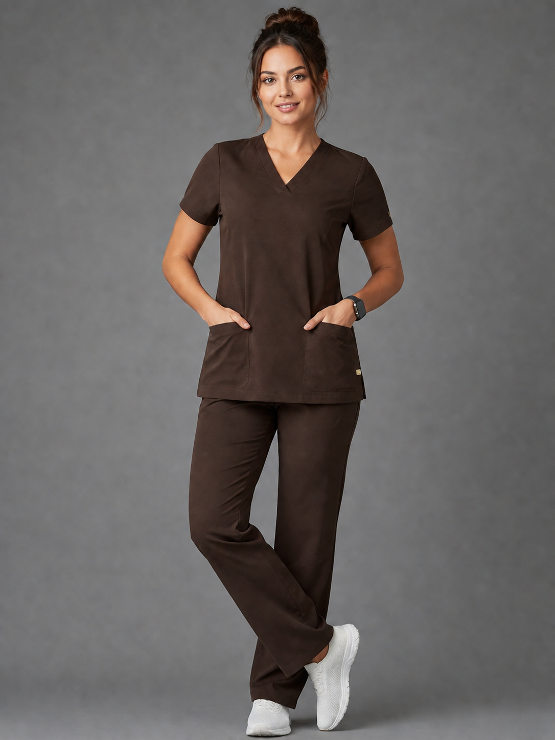 Women Scrub ( Chocolate) Harmony
