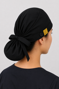 Black blue Ponytail Cap (  اسود طويل )