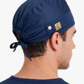 كاب جراحي كحلي بأزرار كمامة جانبية — هارموني سيرجيكل | Navy Scrub Cap with Mask Buttons Iraq