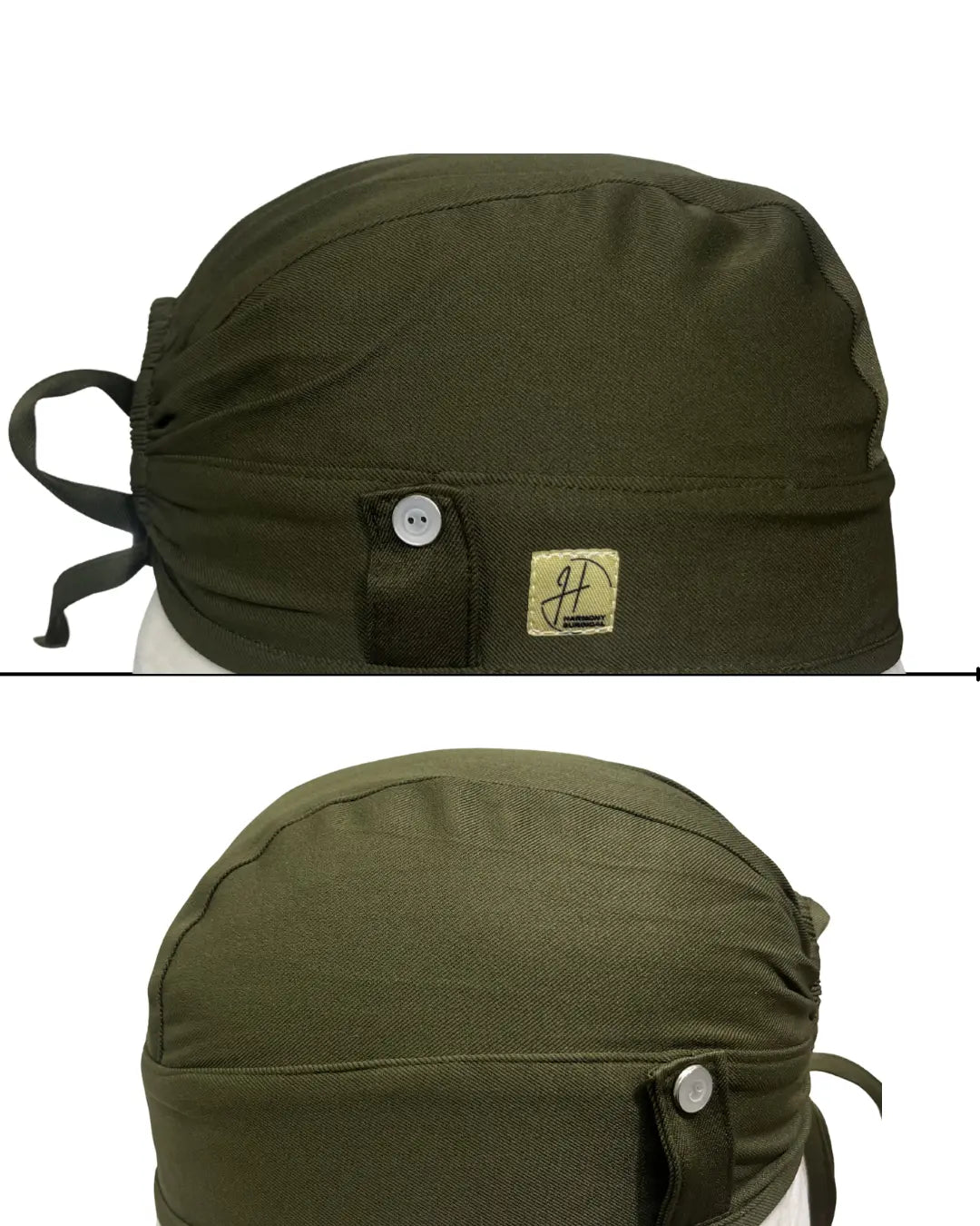 كاب جراحي زيتي جانبي — هارموني سيرجيكل | Olive Surgical Scrub Cap Side View Iraq