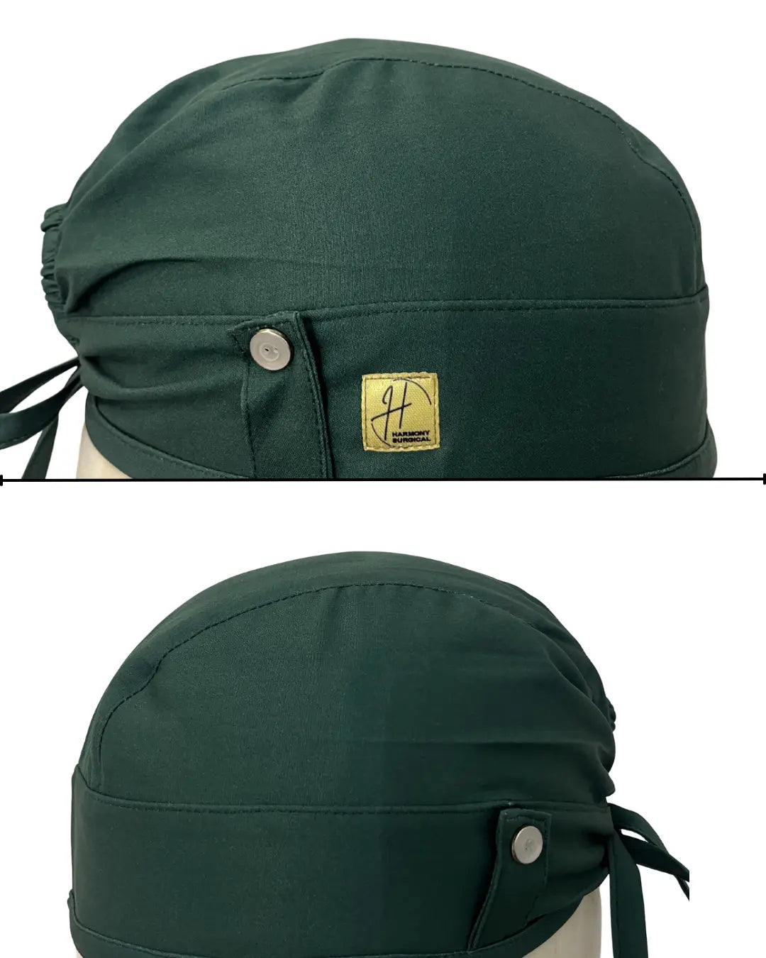 كاب جراحي أخضر بأزرار كمامة — هارموني سيرجيكل | Green Surgical Cap with Mask Buttons Iraq